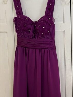 Embellished Floral Appliqué Dress